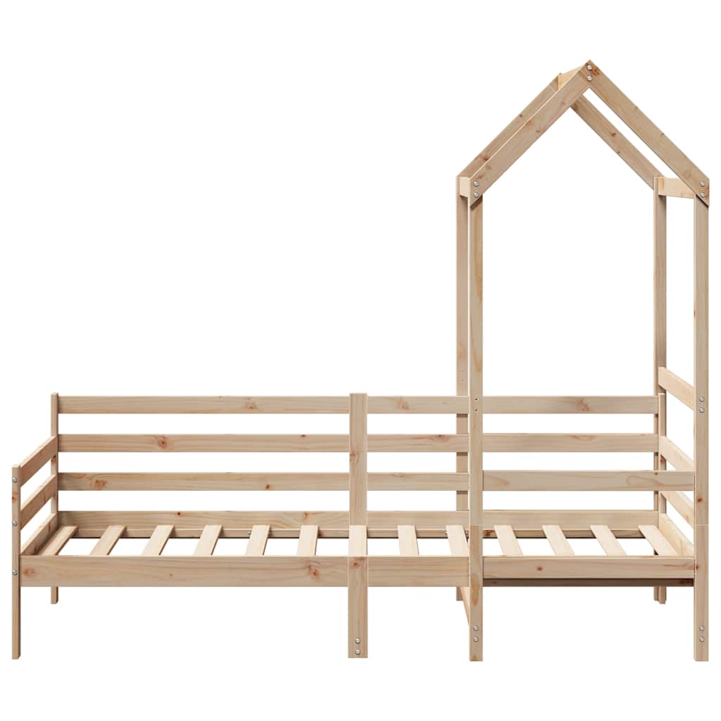 Sofá-cama com telhado 80x200 cm madeira de pinho maciça