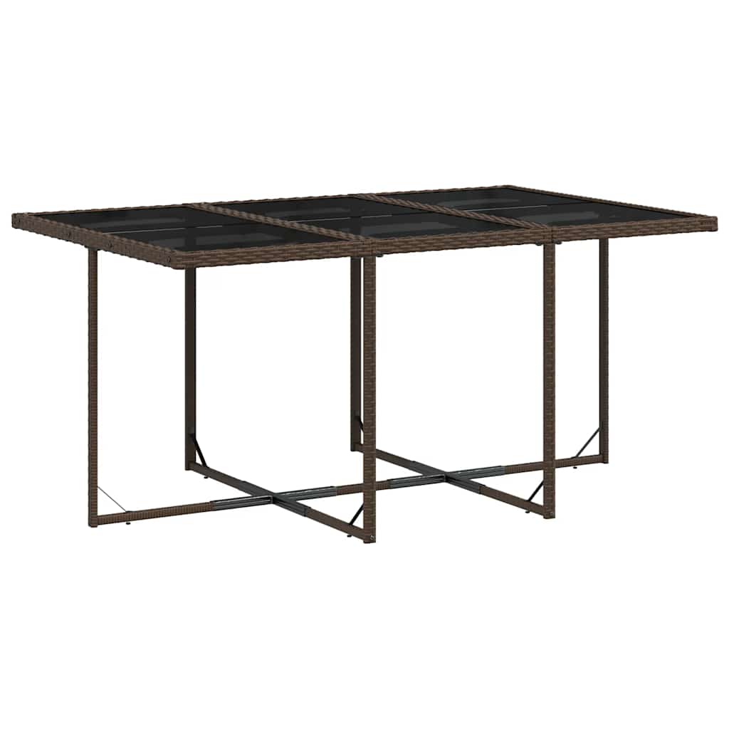 11 Pcs conjunto jantar p/ jardim c/ almofadões vime PE castanho