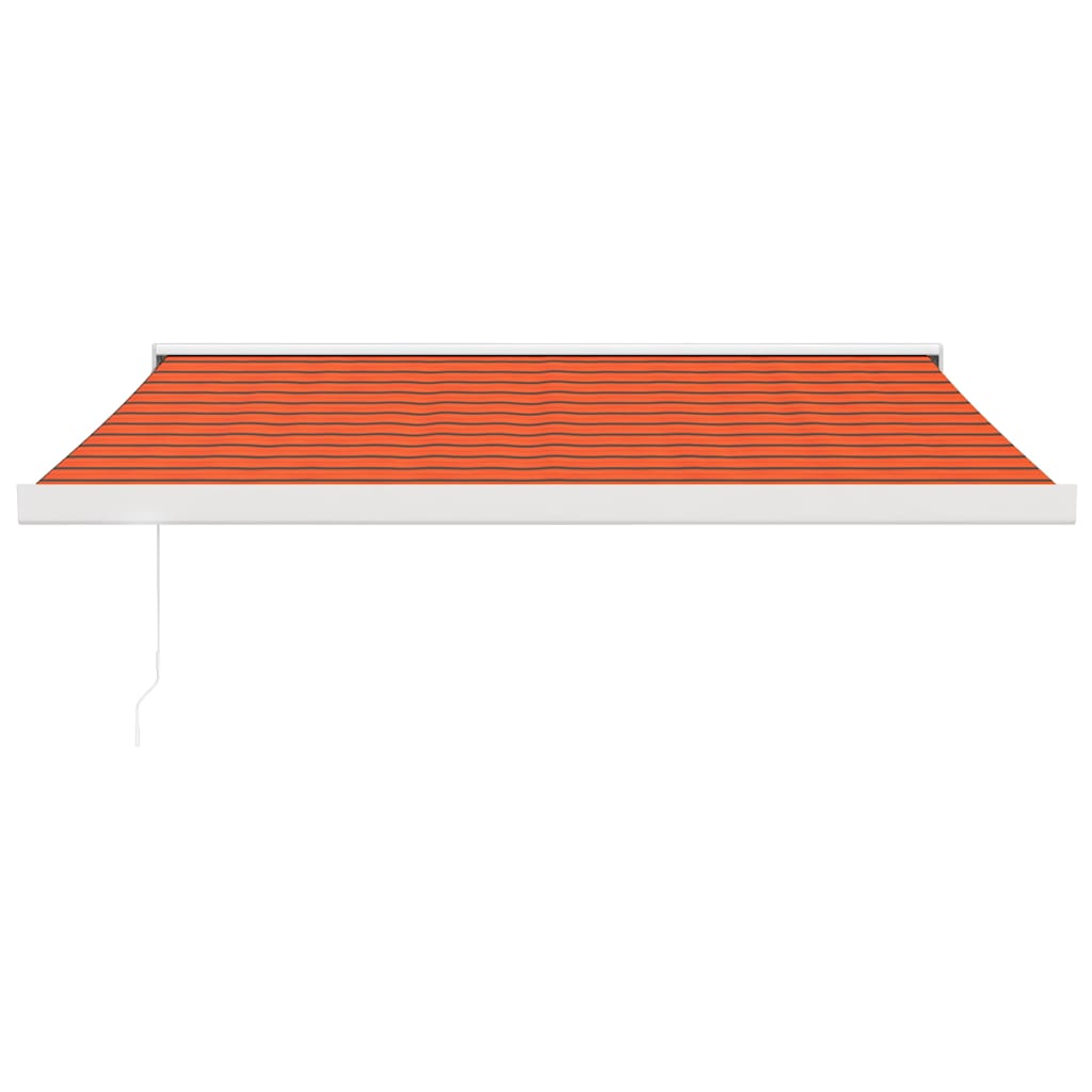 Toldo retrátil 3,5x2,5 m tecido e alumínio laranja e castanho