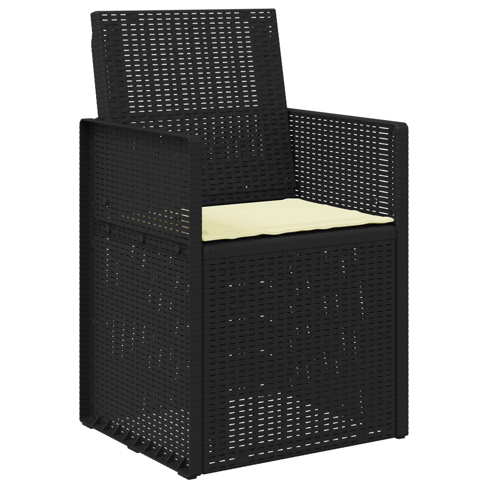 Cadeiras de jantar para jardim 2 unid. antracite e creme PP