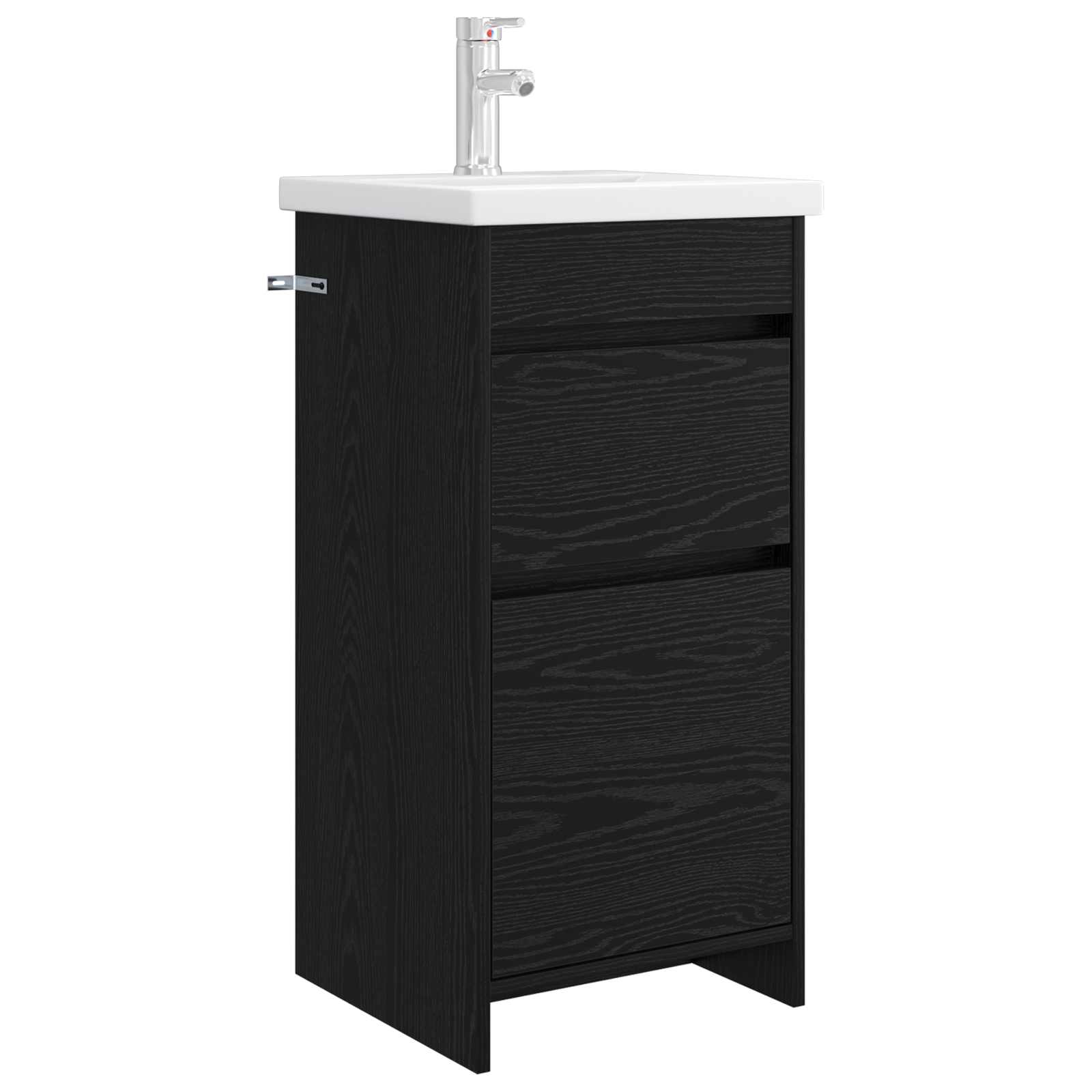 Gabinete de banheiro com pia carvalho preto 42 x 40 x 84,5 cm