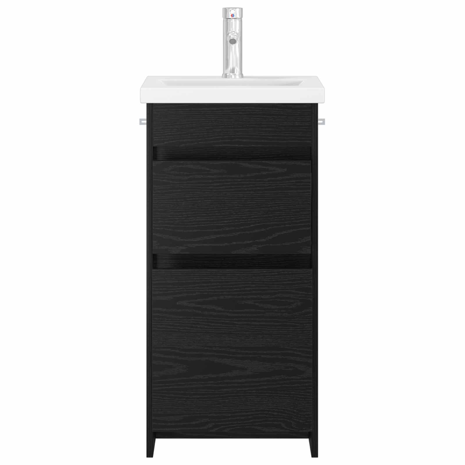 Gabinete de banheiro com pia carvalho preto 42 x 40 x 84,5 cm