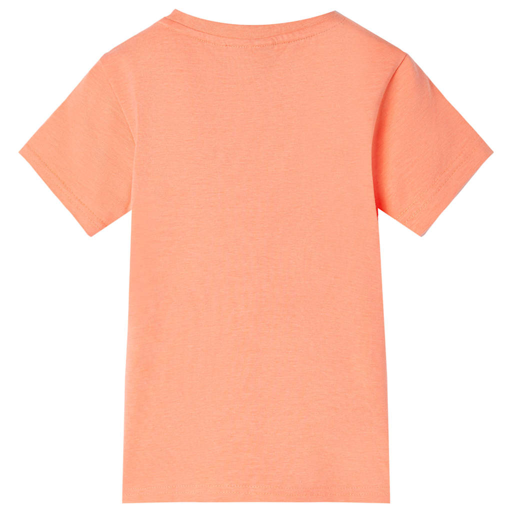 T-shirt para criança laranja-néon 140