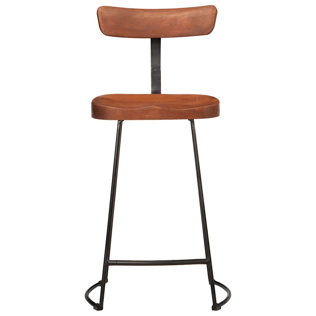 Bancos de bar 2 pcs 49x43x88 cm madeira de mangueira maciça