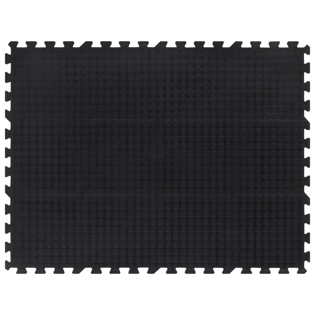 Ladrilho de borracha 12 mm 90x120 cm preto