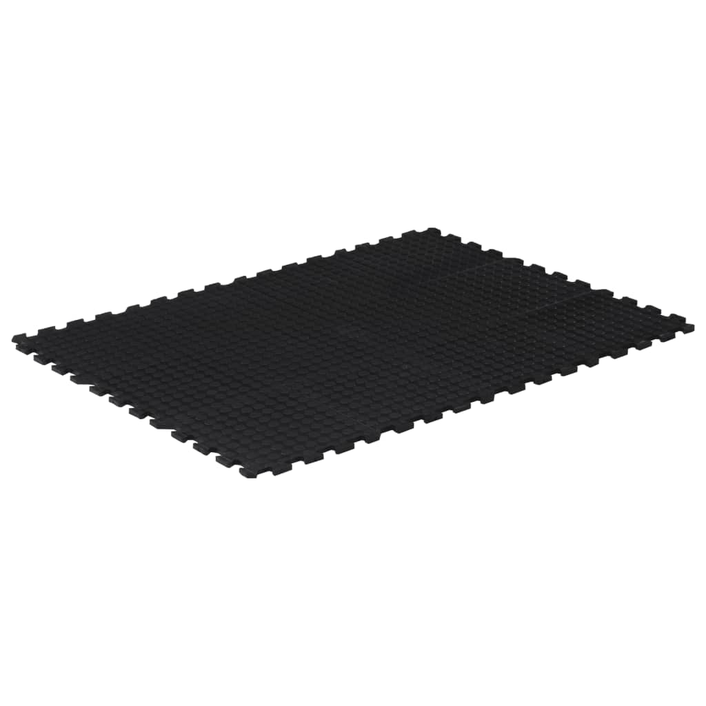 Ladrilho de borracha 12 mm 90x120 cm preto