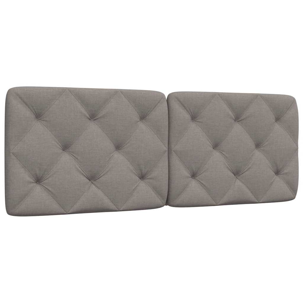 Almofadão de cabeceira 120 cm tecido cinzento-acastanhado