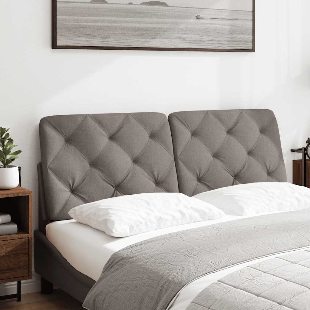 Almofadão de cabeceira 120 cm tecido cinzento-acastanhado