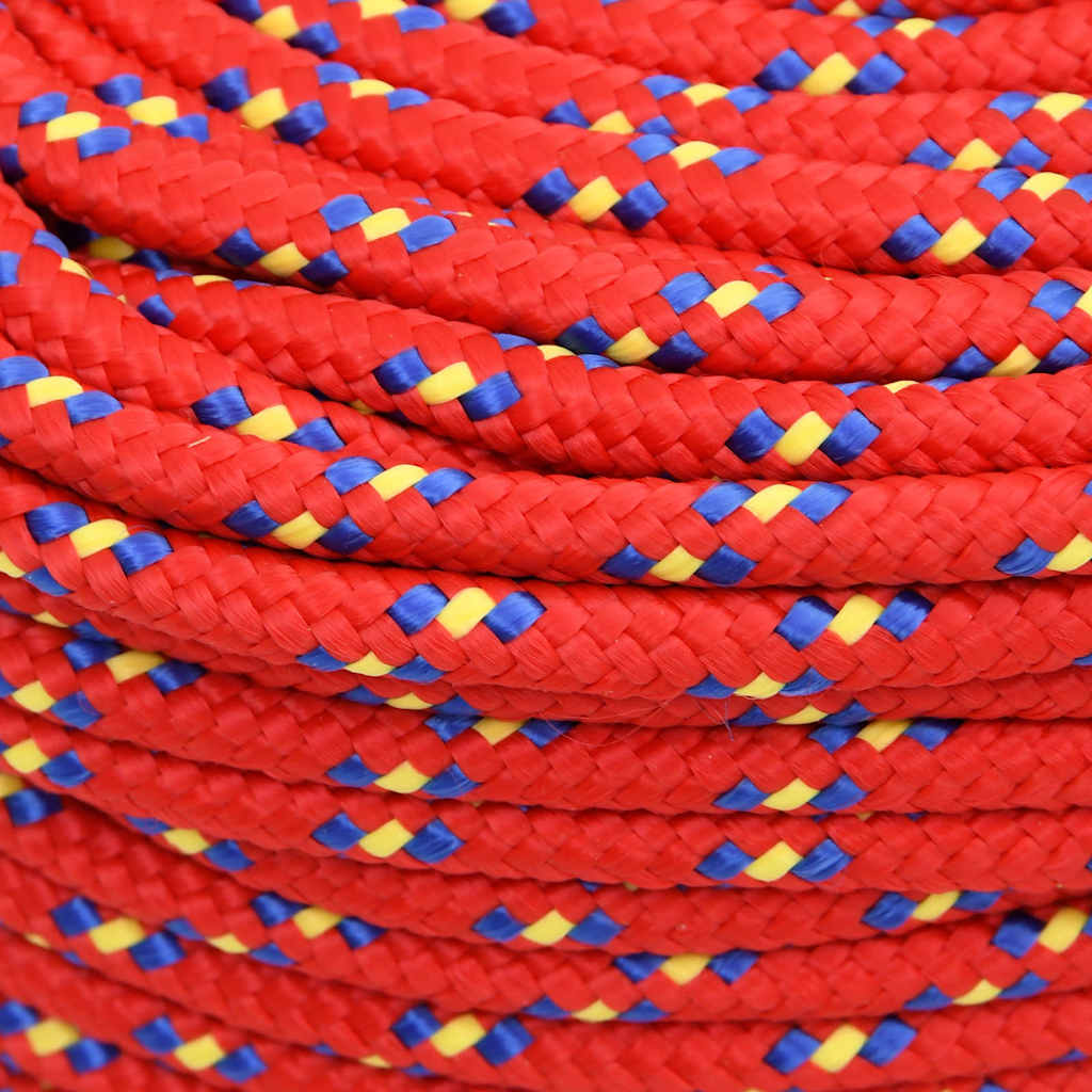 Corda de barco 6 mm 250 m polipropileno vermelho