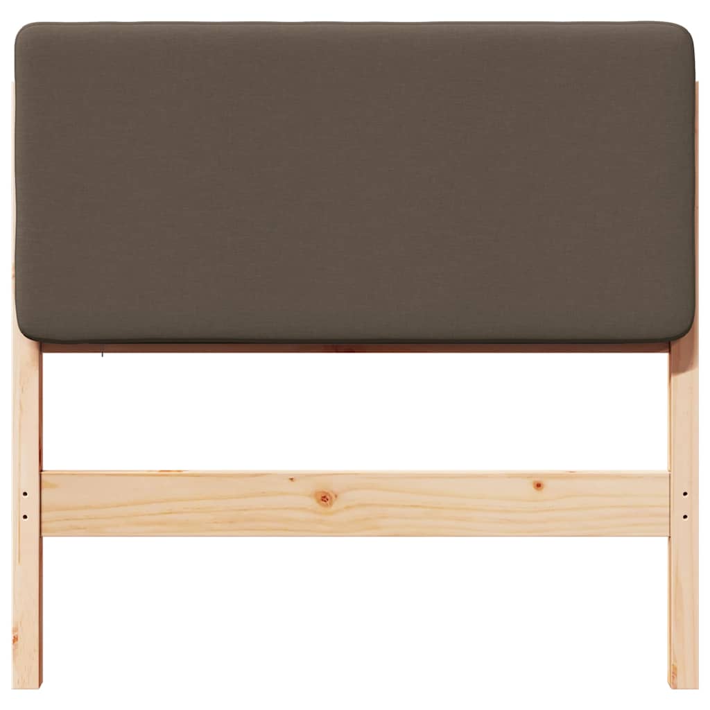 Cabeceira estofada com cabeceira marrom e taupe 100 cm