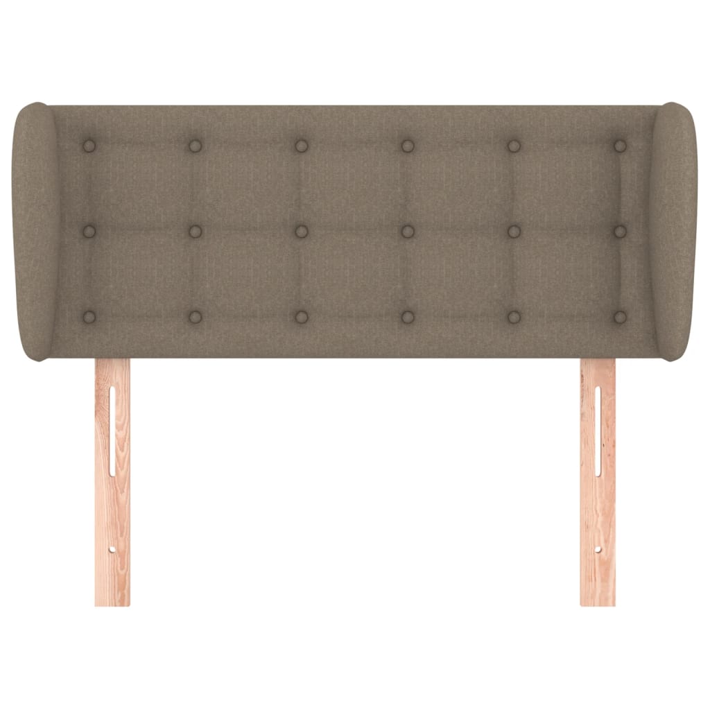 Cabeceira cama abas tecido 93x23x78/88 cm cinzento-acastanhado