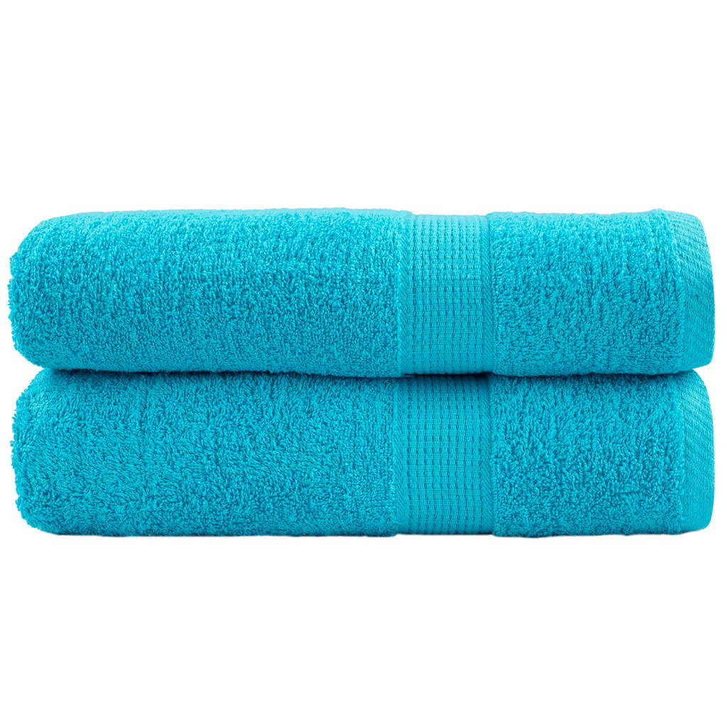Toalhas de mãos premium solund 2pcs 50x100 cm 600 gsm turquesa