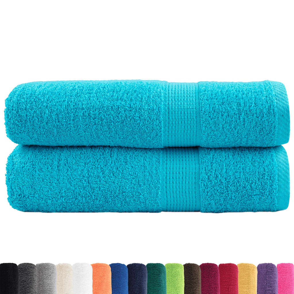 Toalhas de mãos premium solund 2pcs 50x100 cm 600 gsm turquesa