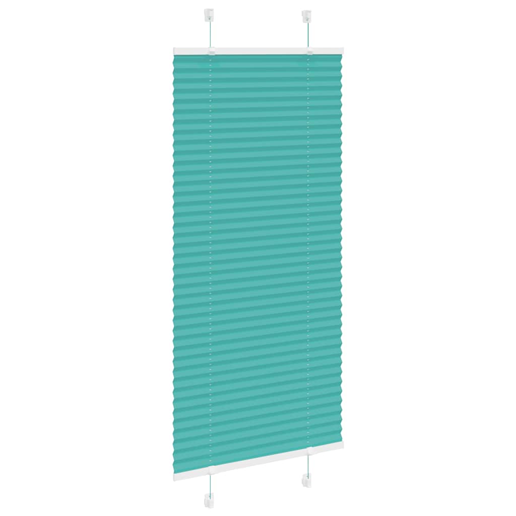 Gasolina verde plissada cega 60x150 cm largura tecido 59,4 cm
