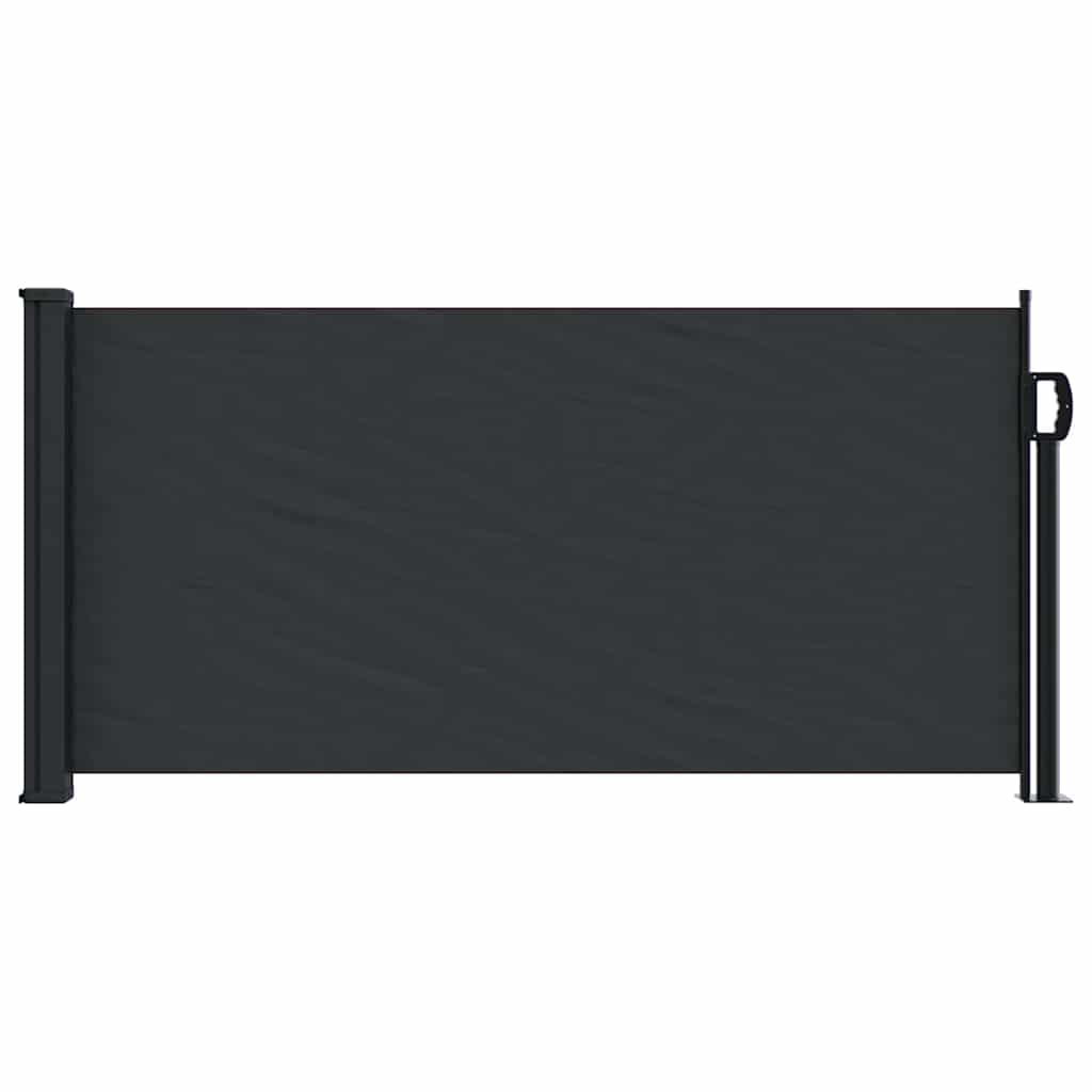 Toldo lateral retrátil 100x500 cm preto