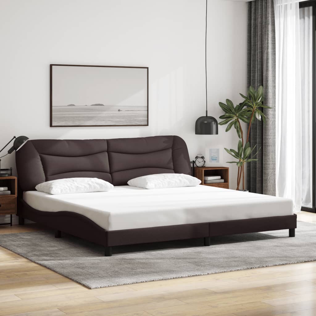 Estrutura de cama com LED sem colchão hvar 200x200 cm tecido