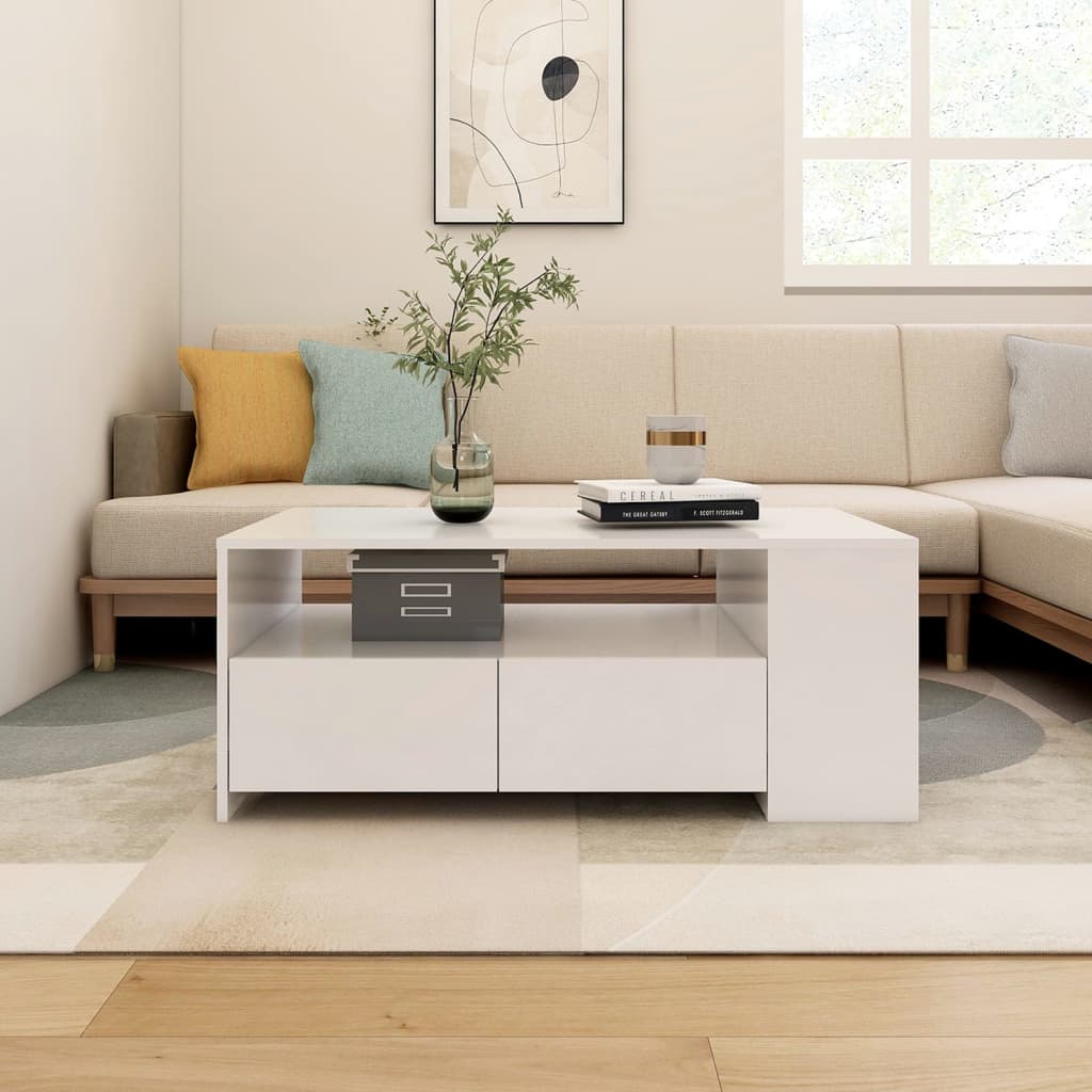 Mesa de centro 102x55x42 cm derivados de madeira branco