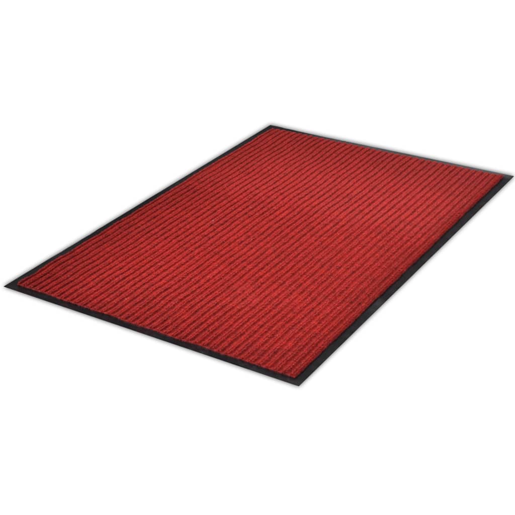 Tapete de porta vermelho 117x220 cm PVC