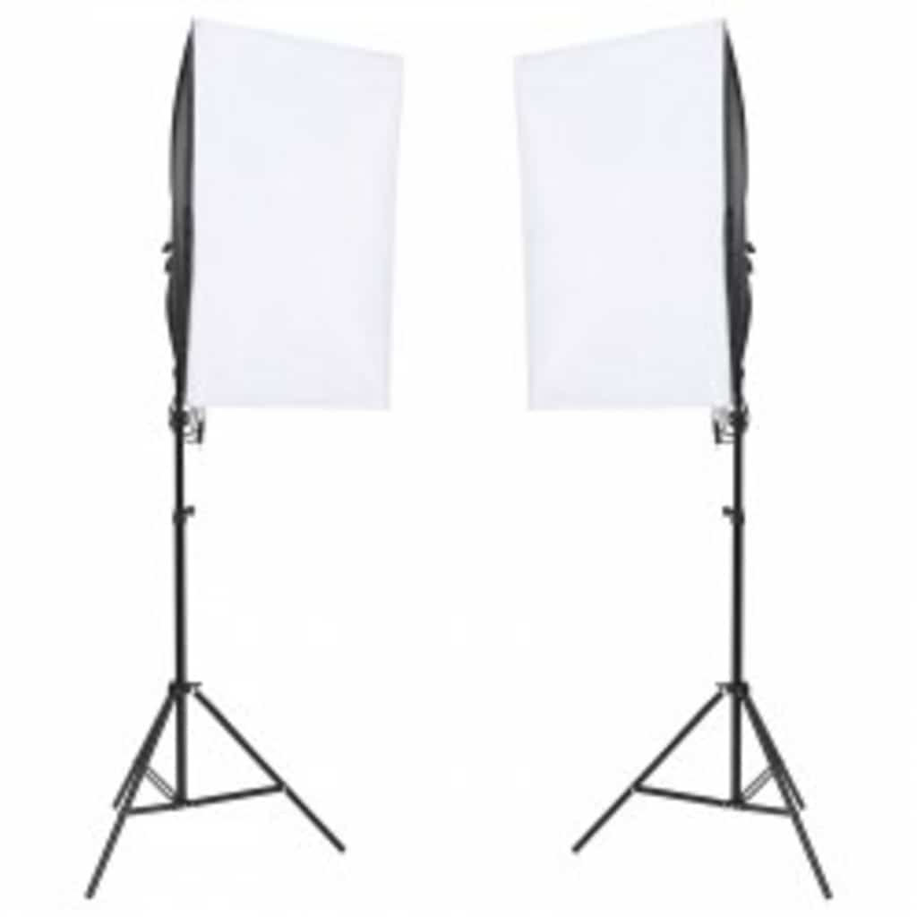 Kit de estúdio fotográfico com conjunto de iluminação e fundo
