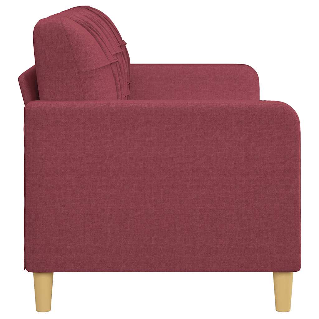 Sofá de 3 lugares tecido 180 cm vermelho tinto