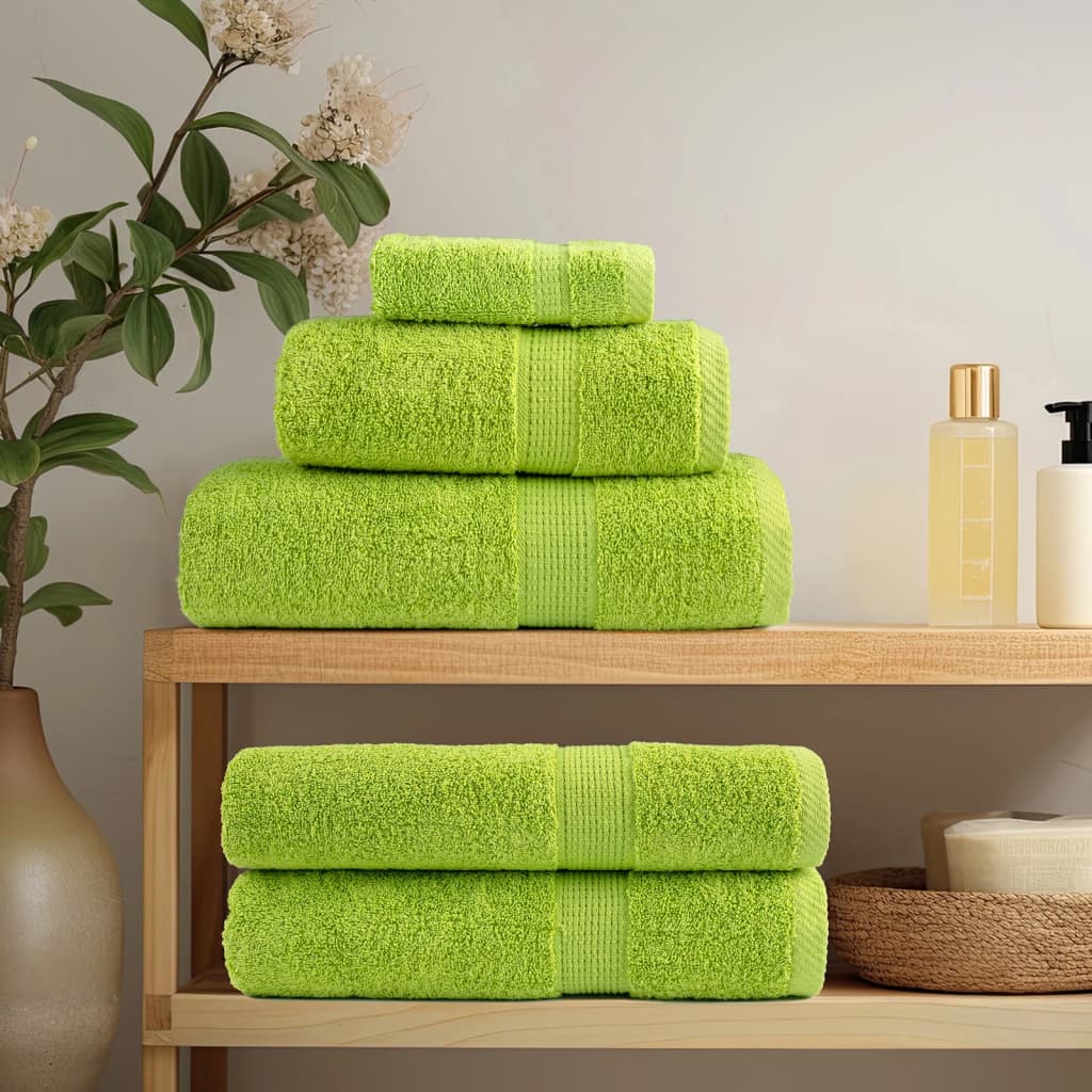 Toalhas de bidé premium solund 2pcs 30x50cm 600 gsm verde maça