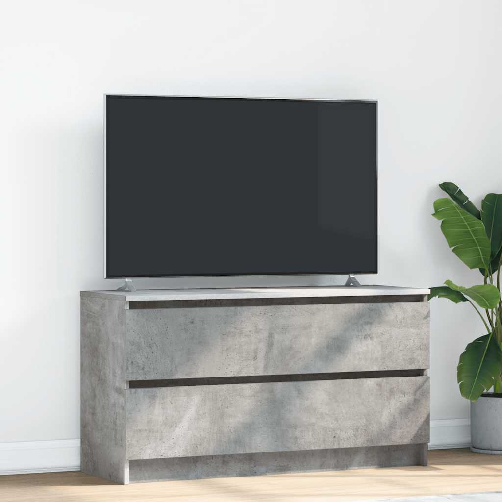 Móvel p/ TV 100x35x54 cm madeira processada cinzento cimento