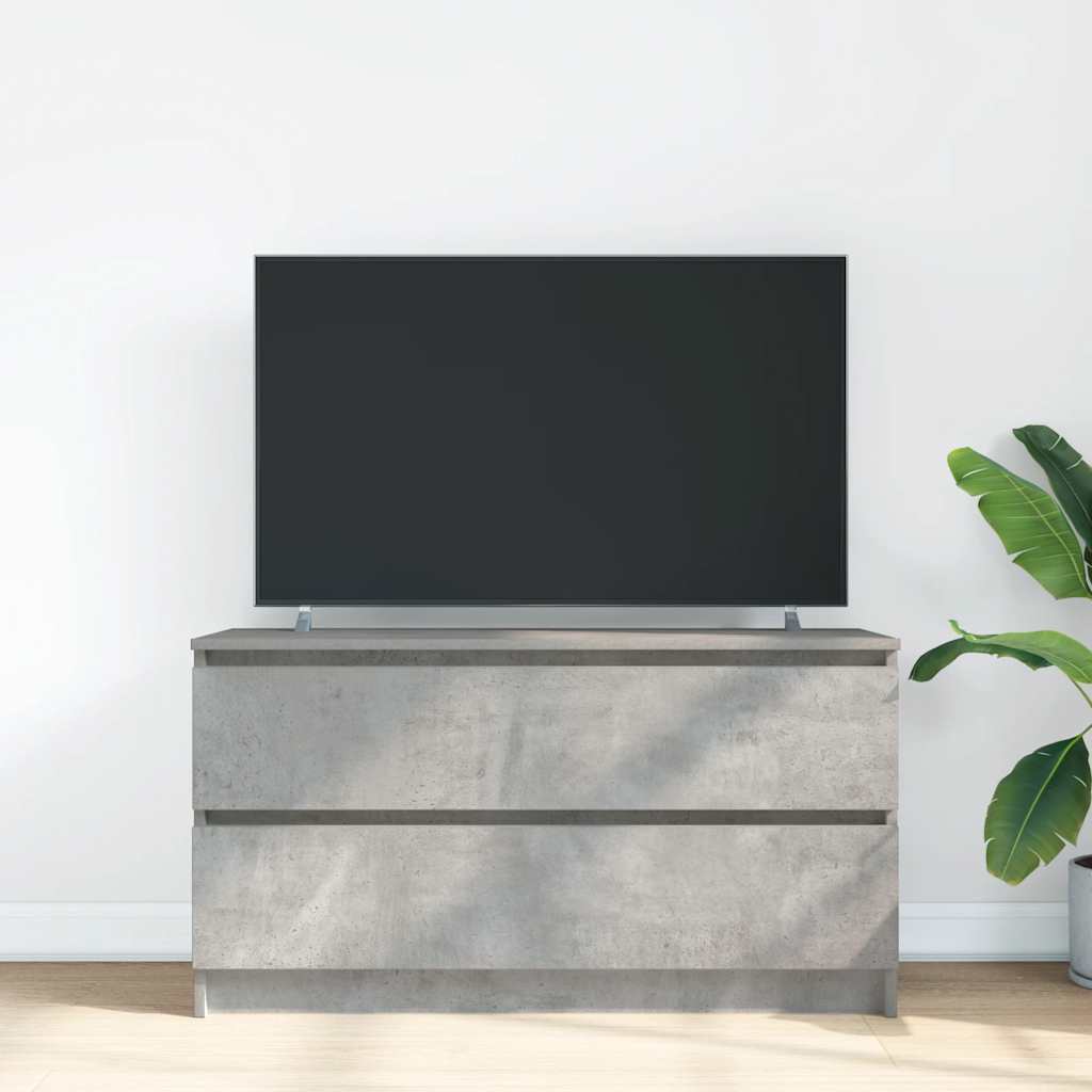 Móvel p/ TV 100x35x54 cm madeira processada cinzento cimento