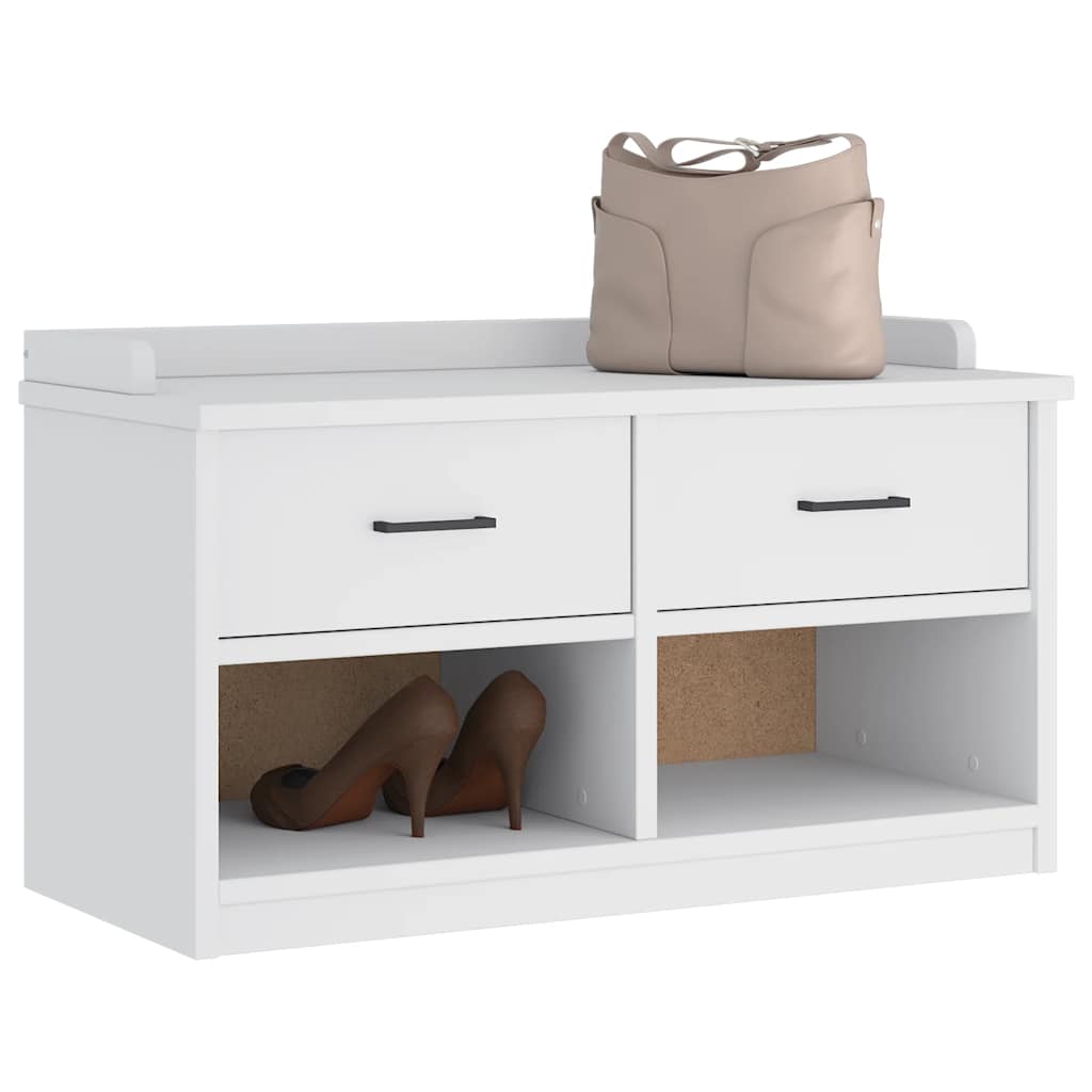 Banco de entrada sandnes branco 87x40x50 cm pinho maciço