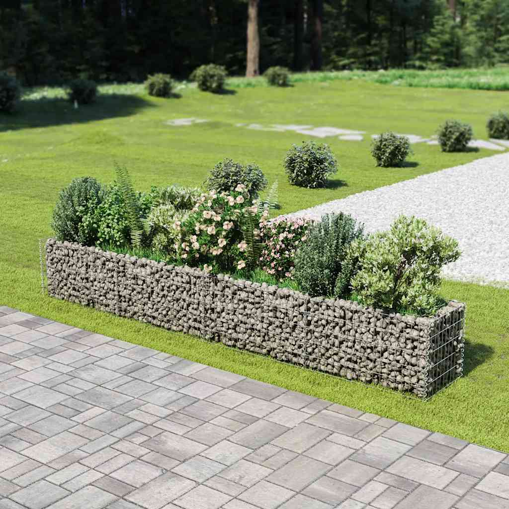 Canteiro elevado/cesto gabião 360x50x50 cm aço galvanizado