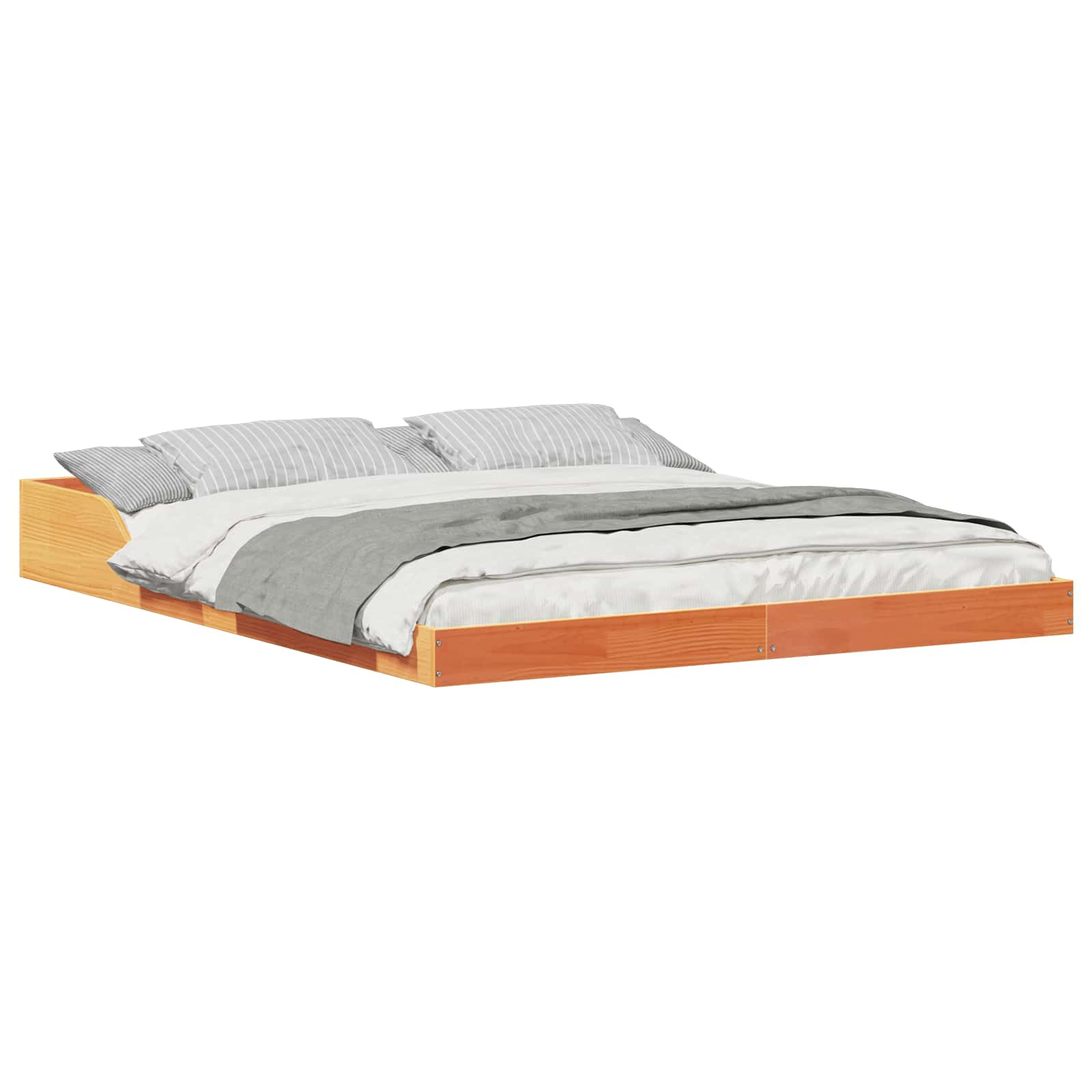 Estrutura da cama marrom cera 150 x 200 cm