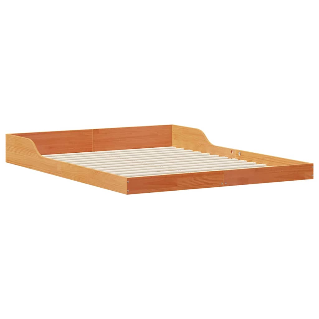 Estrutura da cama marrom cera 150 x 200 cm