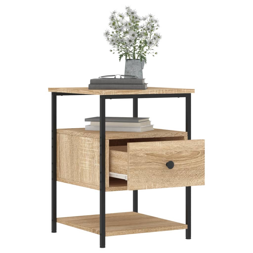 Mesa de cabeceira 40x42x56 cm derivados madeira carvalho sonoma