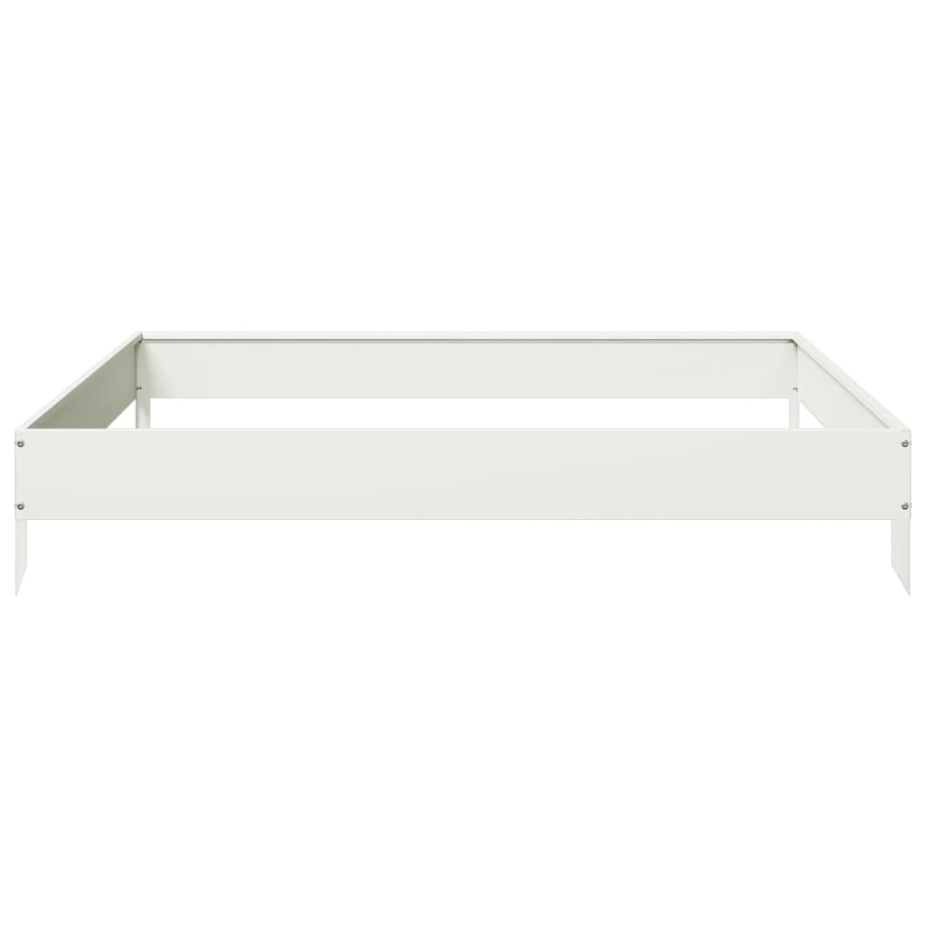 Canteiro elevado de jardim 100x100x18,5 cm aço branco