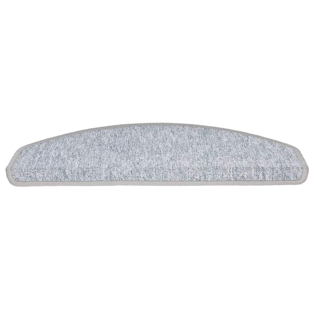 Tapetes de escada 20 peças 65x24x4 cm cinza claro semicircular grande