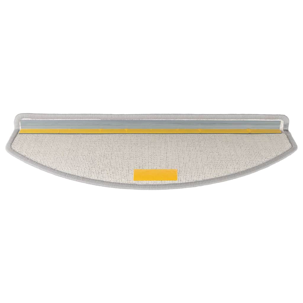 Tapetes de escada 20 peças 65x24x4 cm cinza claro semicircular grande