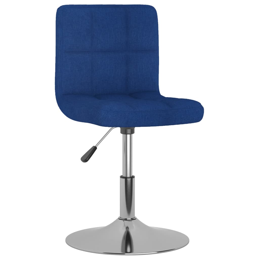 Cadeiras de jantar giratórias 6 pcs tecido azul