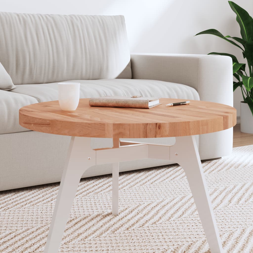 Tampo de mesa redondo ø70x4 cm madeira de faia maciça