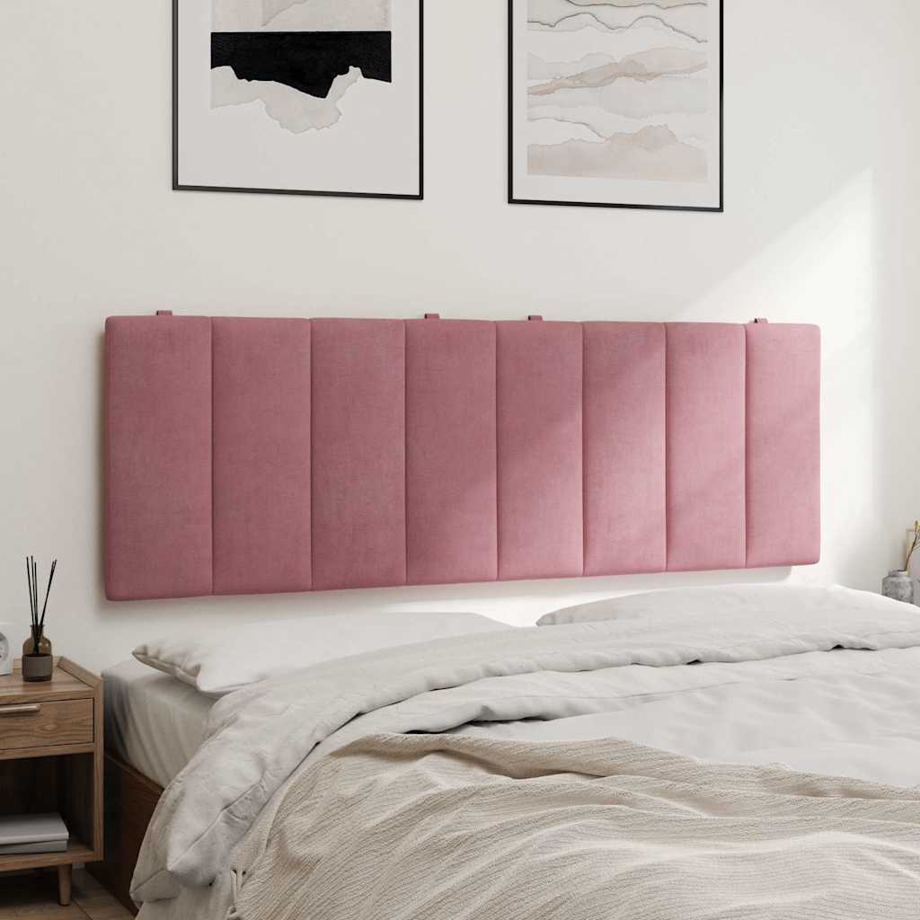 Almofadão de cabeceira hanko 140 cm veludo rosa