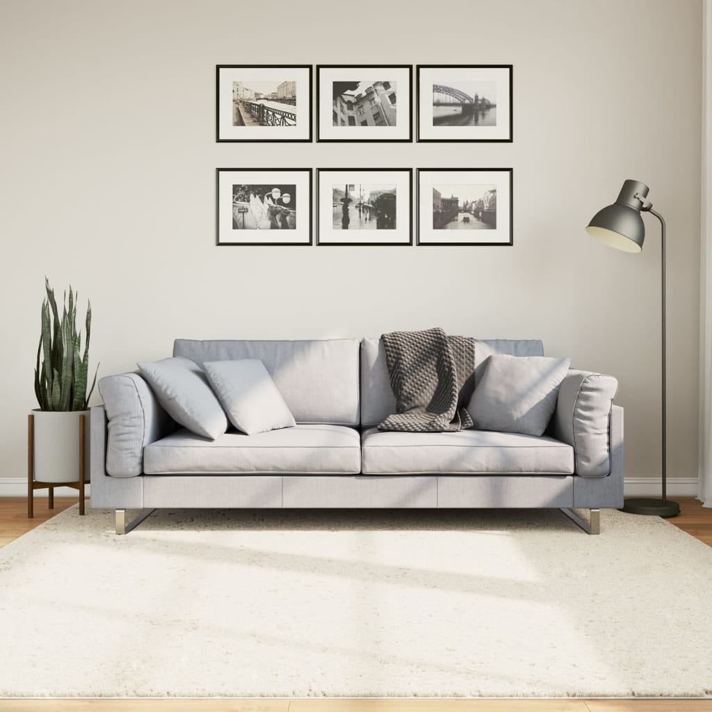 Tapete de pelo curto oviedo 200x200 cm bege