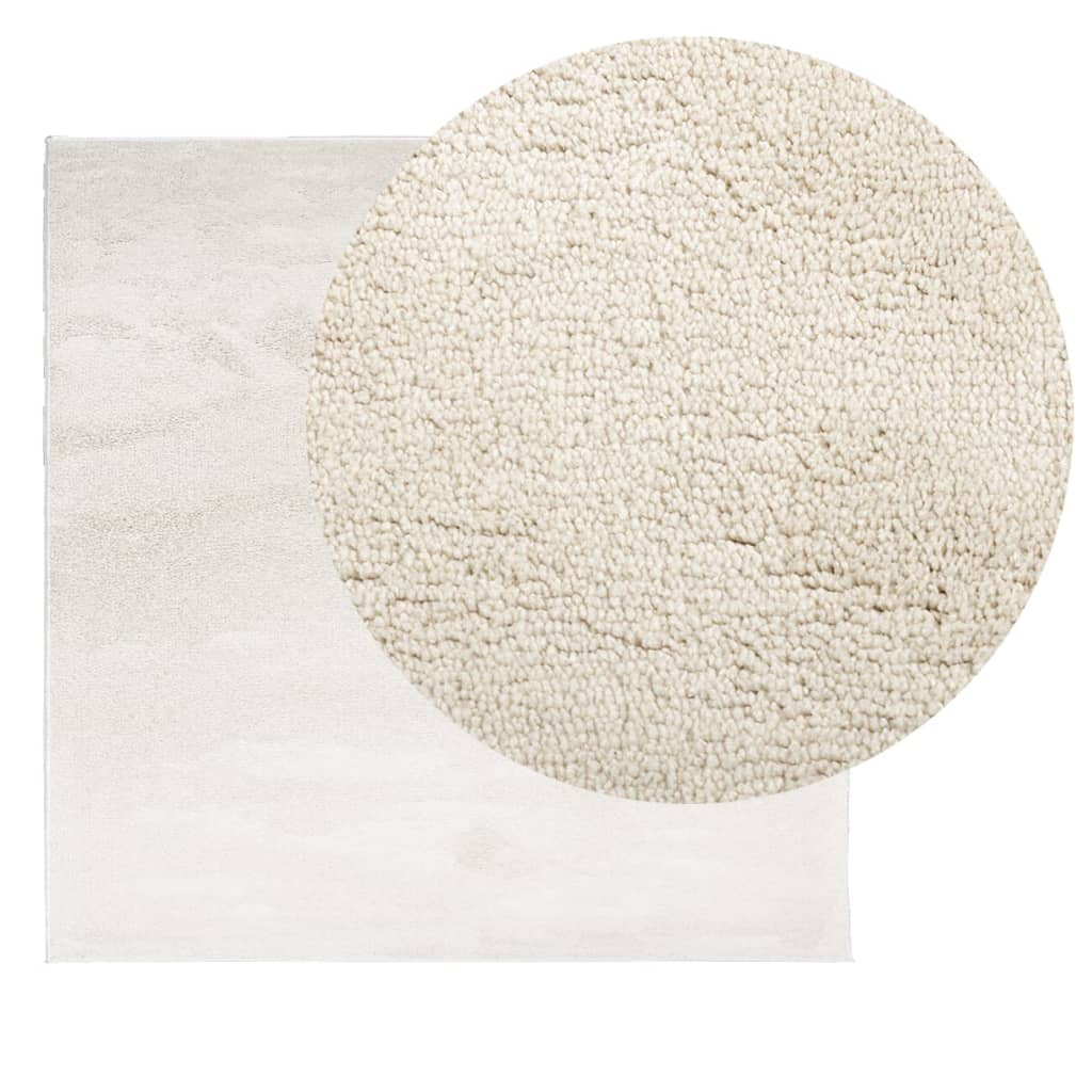Tapete de pelo curto oviedo 200x200 cm bege