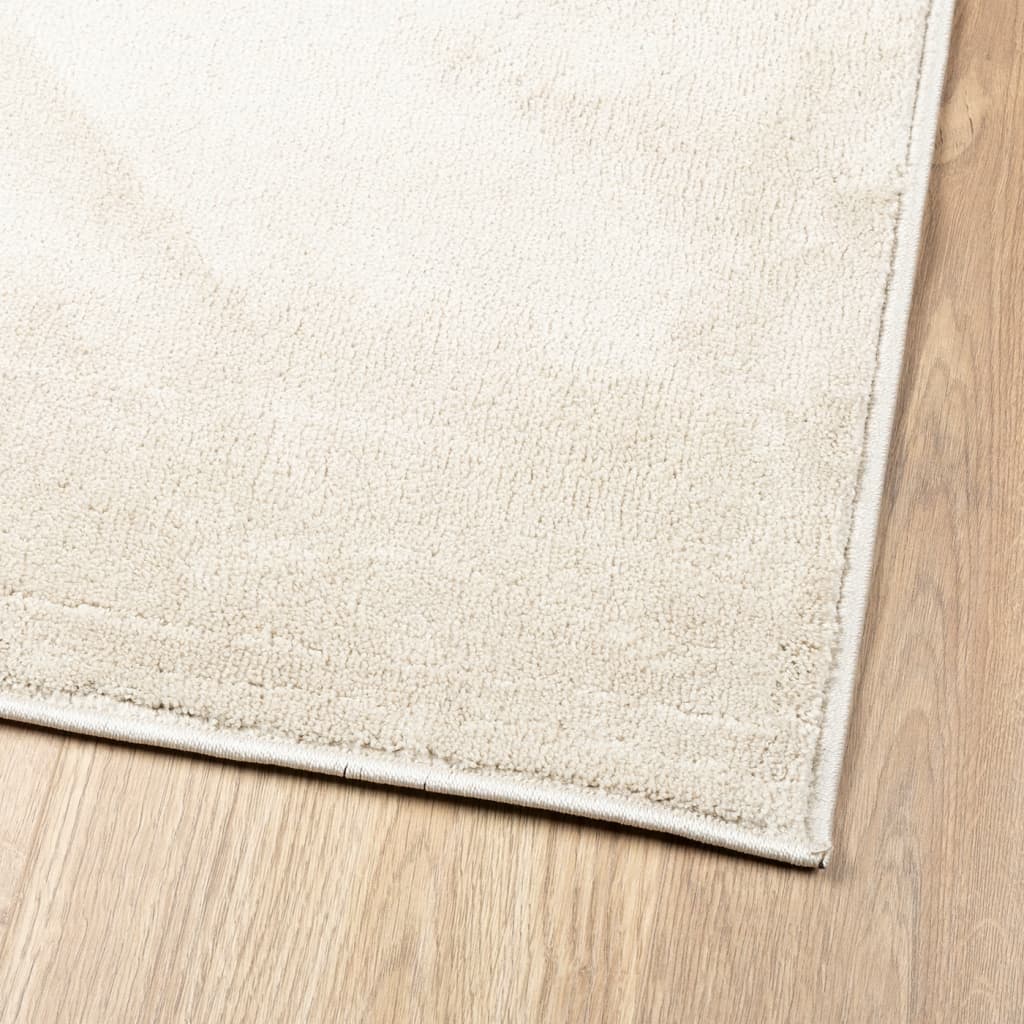 Tapete de pelo curto oviedo 200x200 cm bege