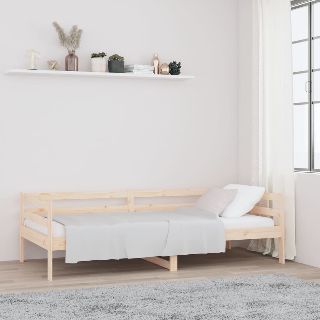 Sofá-cama sem colchão 80x200 cm madeira de pinho maciça