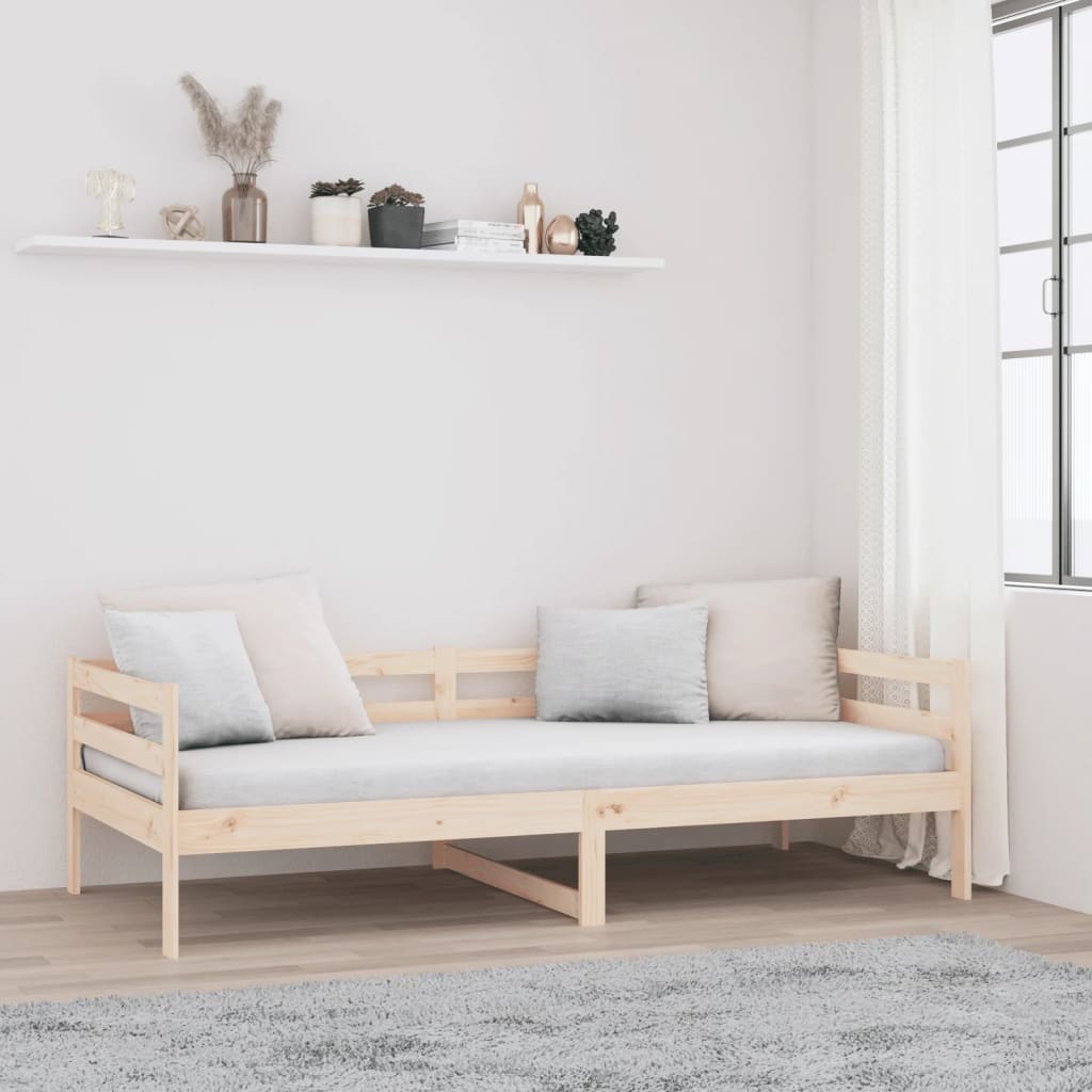 Sofá-cama sem colchão 80x200 cm madeira de pinho maciça