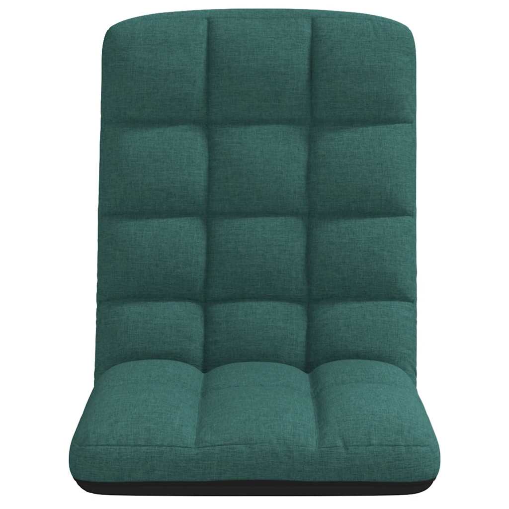 Cadeira de piso dobrável 71x51x62 cm tecido verde escuro