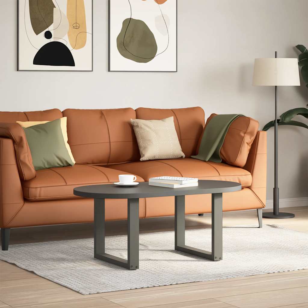 Pés para mesa de centro em forma de u, 2 peças, antracite, 50x (42-43) cm, aço