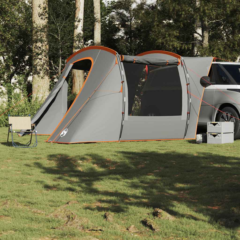 Tenda de carro impermeável cinzento e laranja