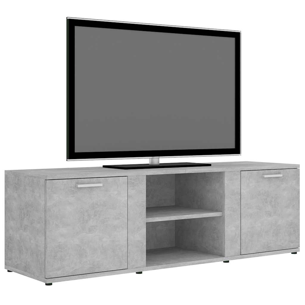 Móvel de TV 120x34x37 cm derivados de madeira cinzento cimento