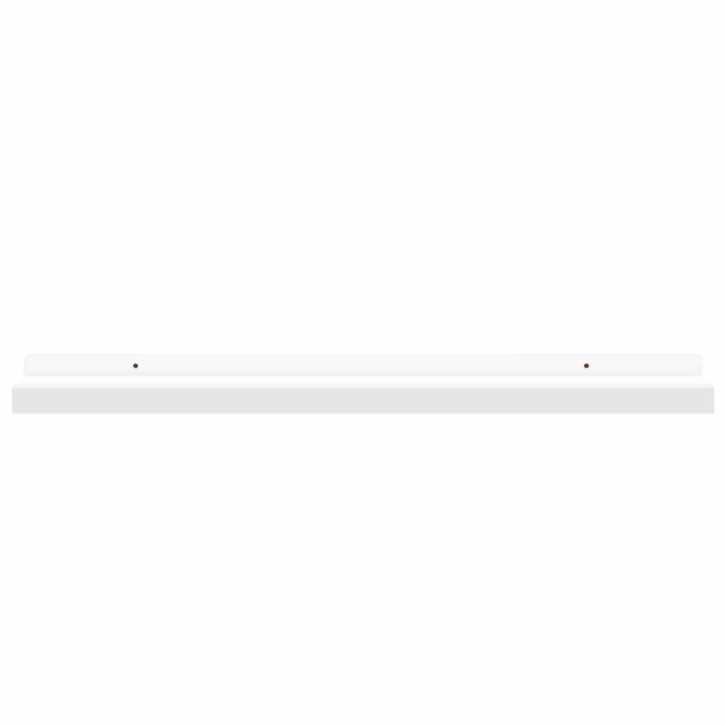 Unidade de prateleiras com rebordo 2 pcs 60x9x3 cm MDF branco