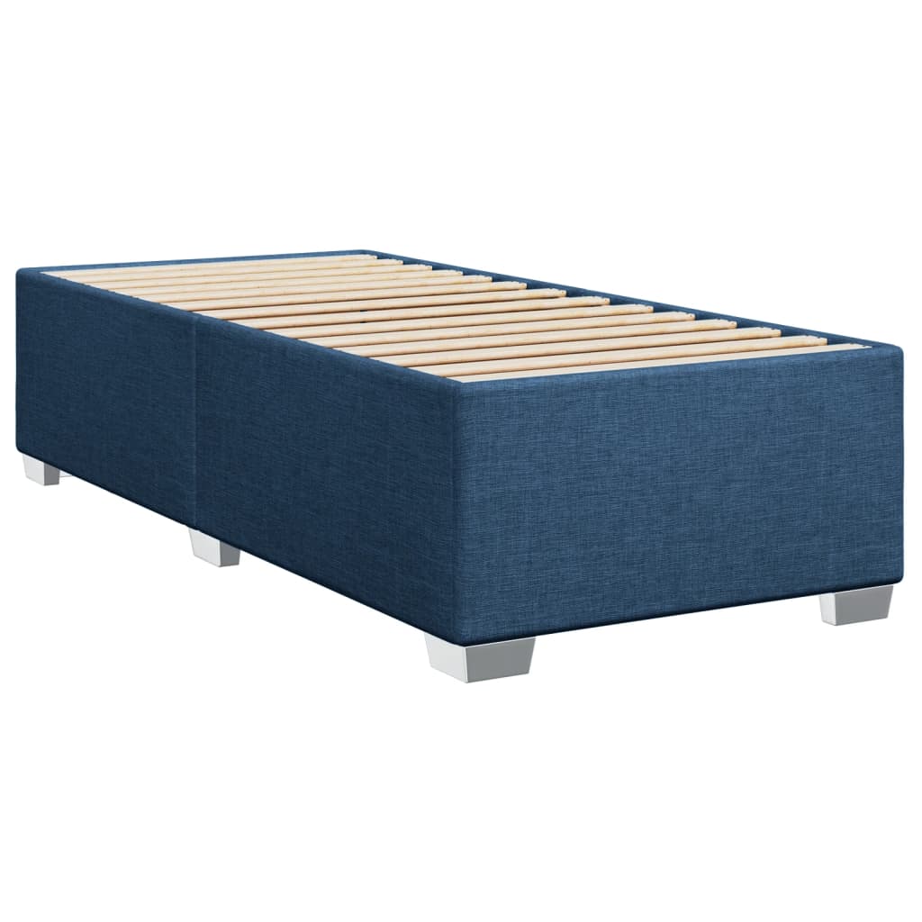 Estrutura de cama sem colchão 90x200 cm tecido azul