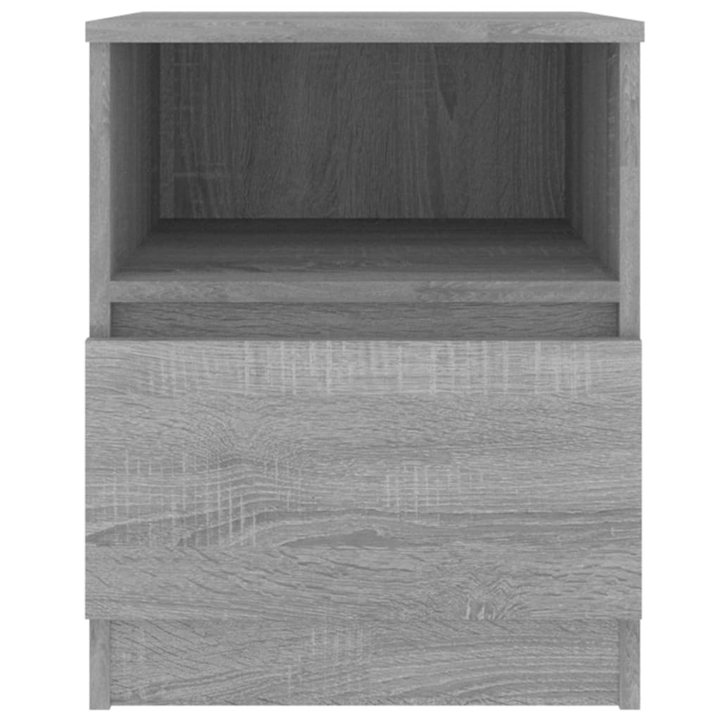 Mesa cabeceira 40x40x50 cm derivados de madeira cinzento sonoma